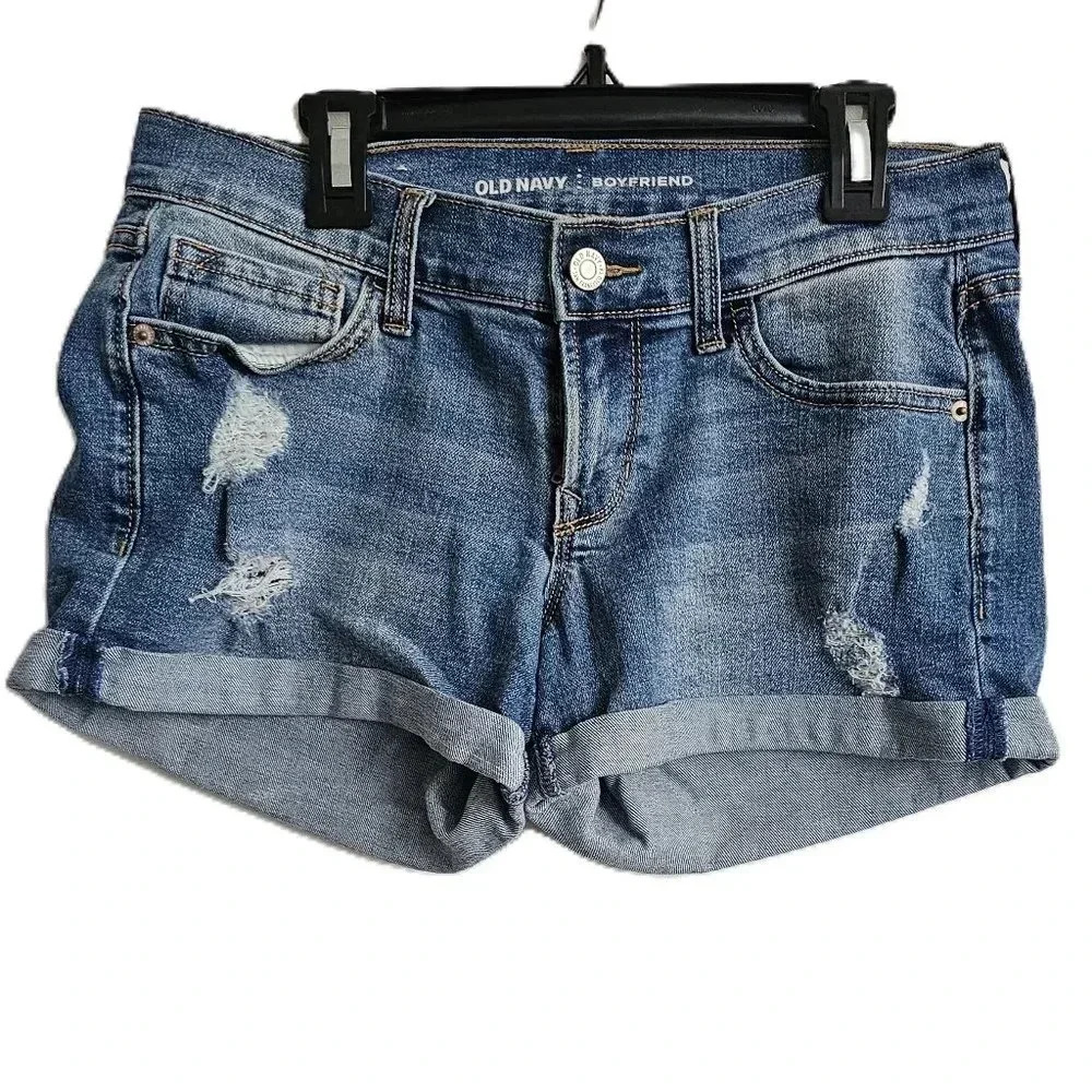 Old Navy Boyfriend Distressed Jean Shorts Size 0